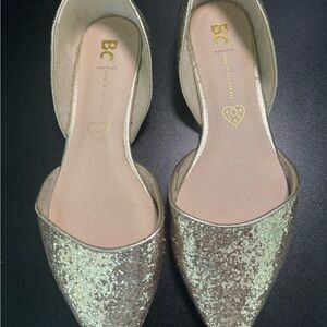 BC Women's Sparkling Gold Flats